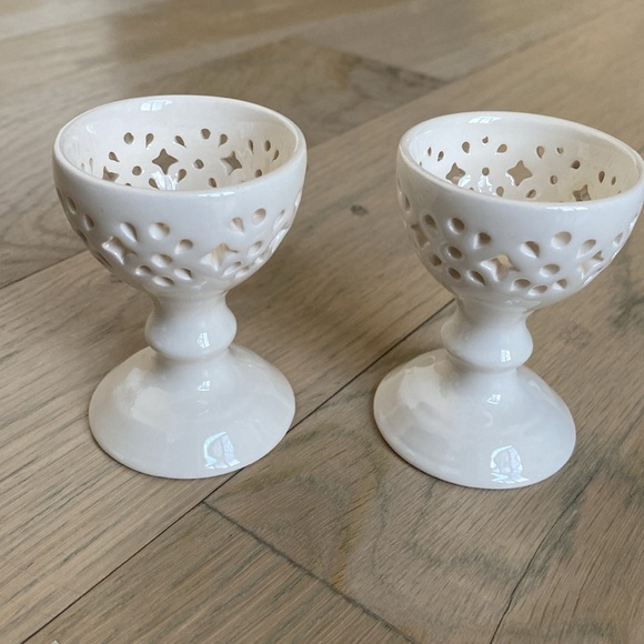 Hartley Greens Creamware Egg Cup - Set of 2 - Picture 1 of 6